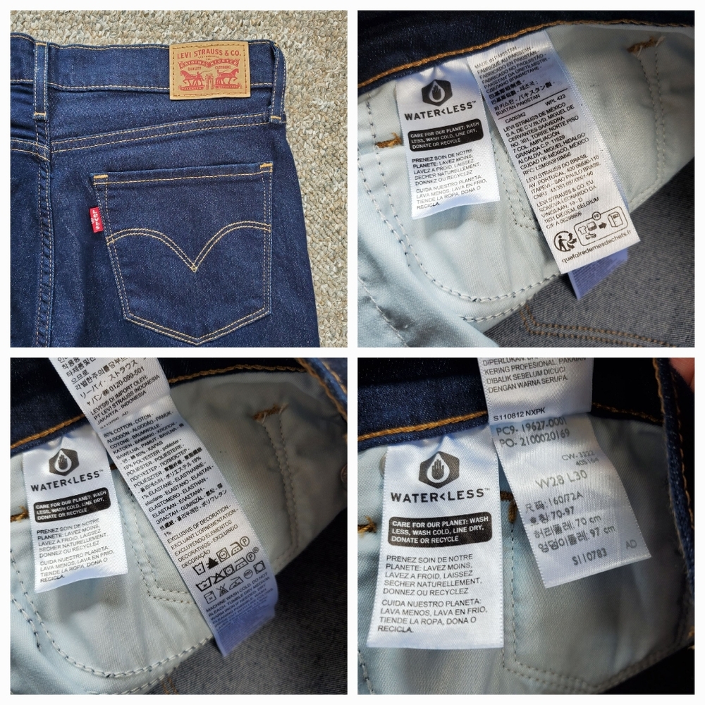 NWOT Levi's 28 Modern Contemporary Minimalist Mid Rise Shaping Slim Jeans - Picture 12 of 16